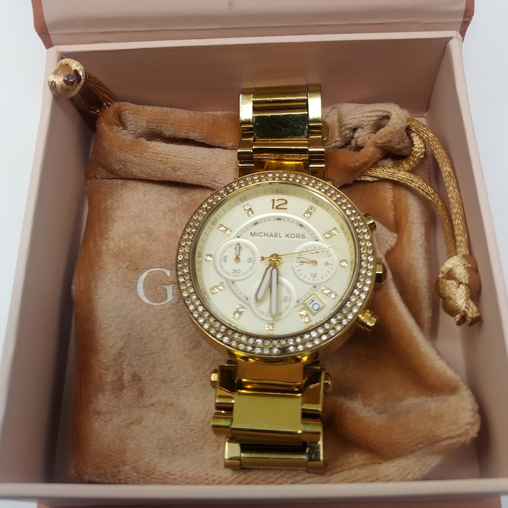 Michael Kors Parker Gold Watch - Picture 8 of 8